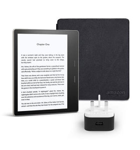 Kindle Oasis Essentials Bundle Includes Kindle Oasis 7in E Reader Amazon Leather Cover And Amazon 9w Power Adaptor